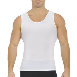 Insta Slim Men's Power Mesh Compression Muscle Tank Top - White