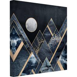 Canora Grey Golden Moon Black Wanddeko 30x30cm