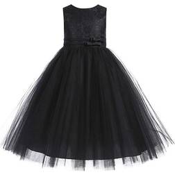 Tashvika's Girl's Maxi Dress - Black
