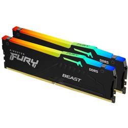 Kingston Fury Beast RGB Black DDR5 6400MHz 2x32GB ECC (KF564C32BBAK2-64)