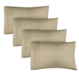 CGK Unlimited Soft Double Brushed Microfiber Pillow Case Beige (76.2x50.8)