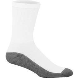 Hanes Mens Max Cushion Crew Socks 6-pack - White/Grey