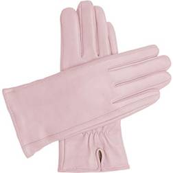 Downholme Classic Leather Cashmere Lined Gloves - Pink