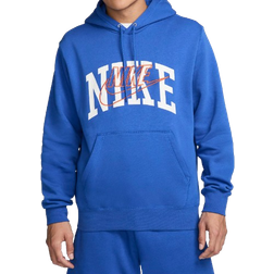 Nike Club Fleece Pullover Hoodie Men's - Game Royal/Safety Orange