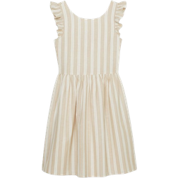 Marc O'Polo Kid's Pinafore Dress - Linen Beige Stipe