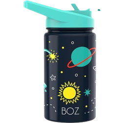 BOZ Kids Insulated Water Bottle with Straw Lid Stainless Steel Space