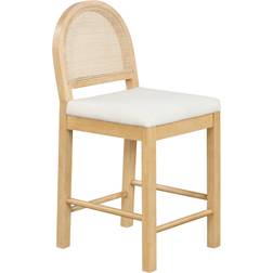 Nathan James Bailey Warm Pine-Cream Bar Stool 38.8"