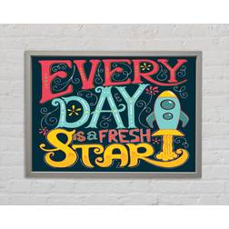 Happy Larry Every Day Is A Fresh Print Light Grey Bild 141.4x100.1cm