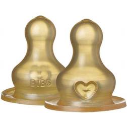 Bibs Bottle Nipple Medium Flow 2-pack