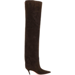 Amina Muaddi Fiona Thigh High 60 - Brown