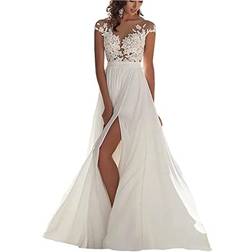 Seim Lace Appliqued Wedding Dresses - J/Ivory