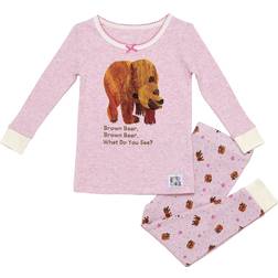 Baby Starters Kid's The World of Eric Carle Snug Fit Pajamas 2-pack - Pink Bear Print