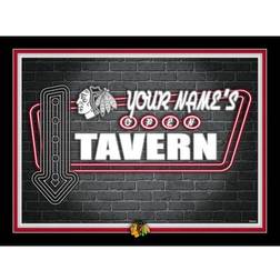 Fan Creations Chicago Blackhawks 12'' x 16'' Personalized Framed Neon Tavern Print