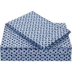 Juicy Couture Key Iconic Bed Sheet Blue (259.1x228.6)