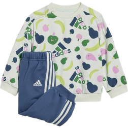 Adidas Infant Essentials Allover Print Jogger Set - Crystal Jade/Preloved Ink