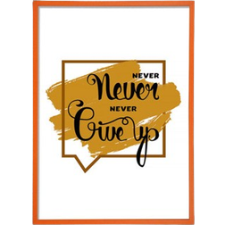 Happy Larry Never Give Up Orange Bild 42x59.7cm