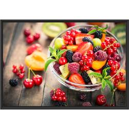 East Urban Home Mural Fruit Salad in Bowl Black Bild 100x70cm