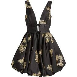 Marchesa Mini Cocktail Dress - Black/Gold