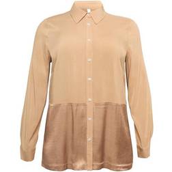 Sheego A Line Long Blouse - Cappuccino
