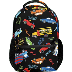 Obosoe Cartoon Car Print Backpack - Black
