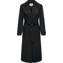 Only Line Long Trenchcoat - Black