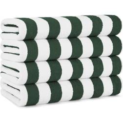 Arkwright California Cabana Bath Towel White, Green (177.8x76.2)