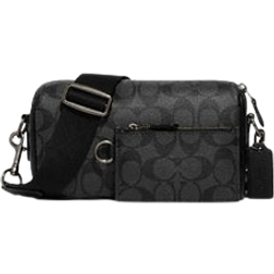 Coach Axel Crossbody In Signature Canvas - Gunmetal/Charcoal