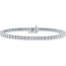 Macy's Tennis Bracelet - Silver/Diamonds