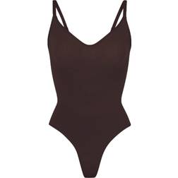 SKIMS Seamless Sculpt Thong Bodysuit - Espresso