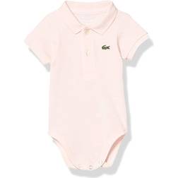 Lacoste Boy's Organic Cotton Pique Bodysuit Box Set - Light/Pastel Pink