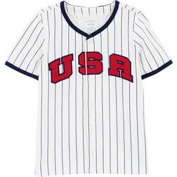 Carter's Kid's USA Striped Baseball Tee - Multicolour