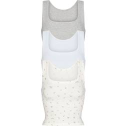 SKIMS Cotton Rib Tank 3-pack - Blue/Rosebud/Multi