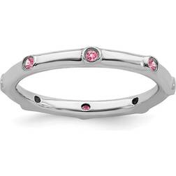 Discount Jewelers Stackable Expressions Ring - Silver/Tourmaline