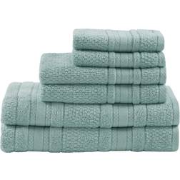 Madison Park Adrien Bath Towel Blue (132.1x68.6)