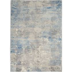 Nourison Solace Designer Print Blau, Grau, Weiß 244x305cm