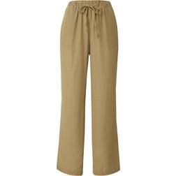 Pieces Maddie Wide Leg Trousers - Deep Light Green