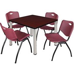 Regency Kee Burgundy Dining Set 42x42" 5