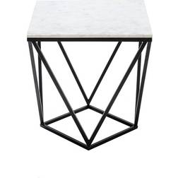 Crestview Collection Marble White Small Table 20x20"