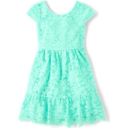 The Children's Place Girl's Mommy & Me Lace Ruffle Dress - Mellow Aqua
