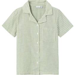 Name It Kid's Regular Fit Shirt - Oil Green (13229483)