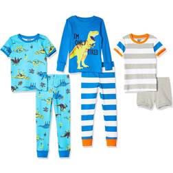 Amazon Essentials Kid's Pajamas Sleepwear Sets - Blue/Grey/Dinosaur/Stripe