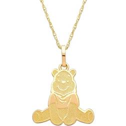 Disney Winnie The Pooh Pendant Necklace - Gold