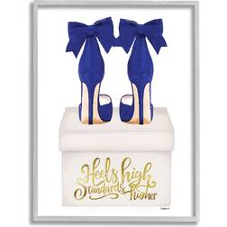 Stupell High Standards Blue Heels Gray Framed Art 16x20"