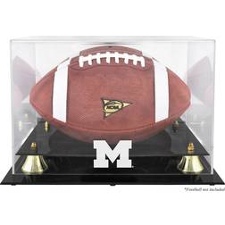 Fanatics Authentic Michigan Wolverines Golden Classic Logo Football Display Case with Mirror Back