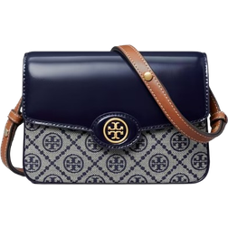 Tory Burch T Monogram Robinson Convertible Medium Shoulder Bag - Tory Navy