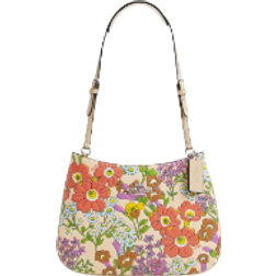 Coach Penelope Shoulder Bag with Floral Print White - Silver/Ivory Multi