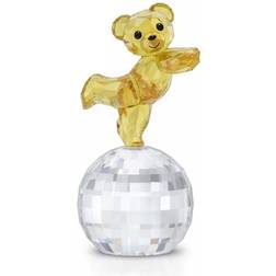 Swarovski Kris Bear Ready To Disco Yellow Figurine 3.3"