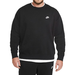 Nike Men's Sportswear Club Fleece Crew - Black/White