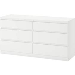 Ikea Kullen White Kommode 140x72cm