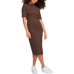 Nike Sportswear Essential Tight Midi Dress Baroque Brown/Sail